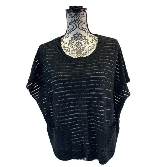$5 ADD ON ITEM over sized see-through sweater with front pockets BCBGMAXAZRIA - Picture 4 of 14